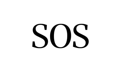 SOS natural rotational ambigram